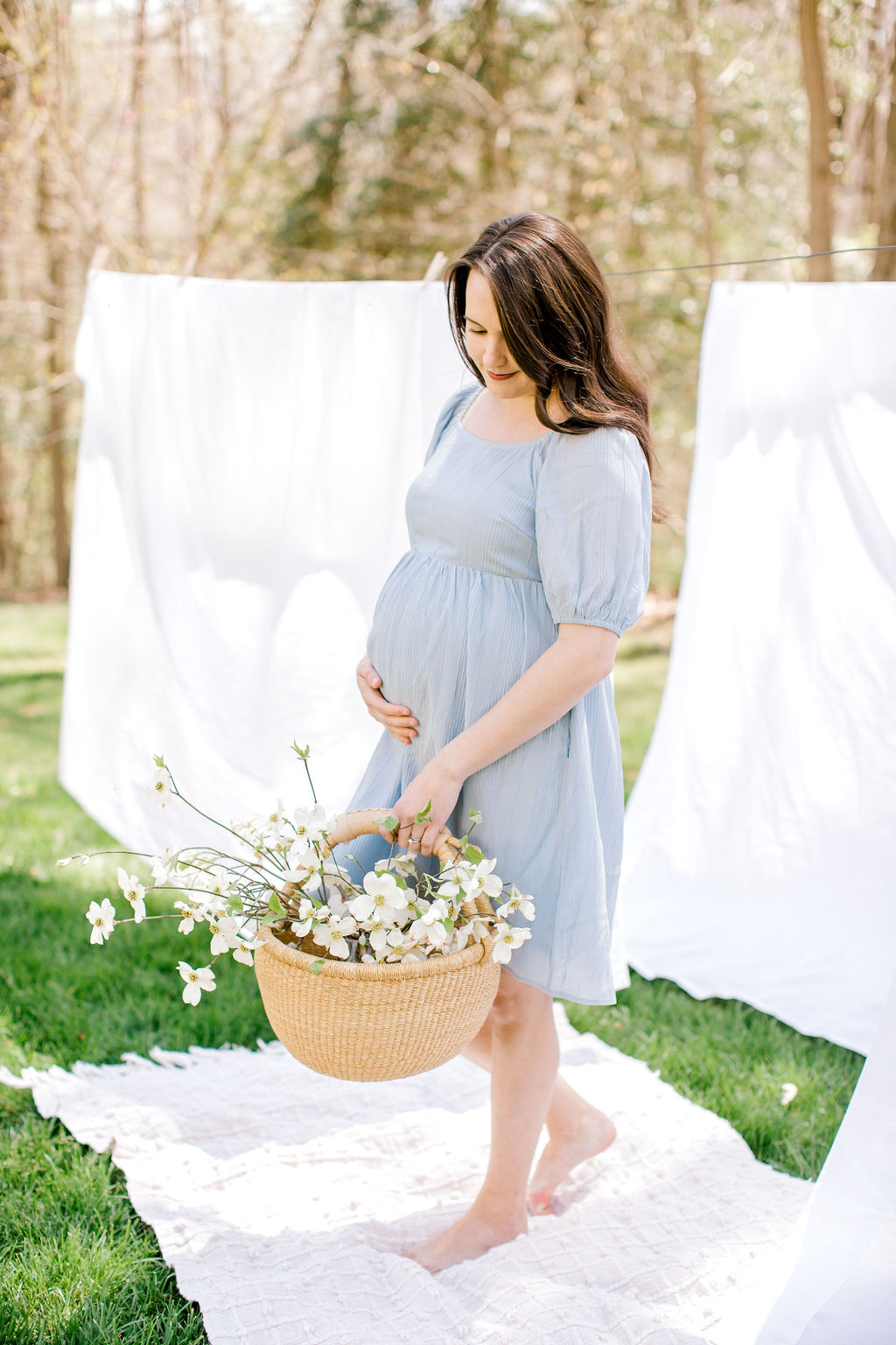 Kara Powers Photography, Backyard Spring Maternity Session, Richmond Newborn Photographer
