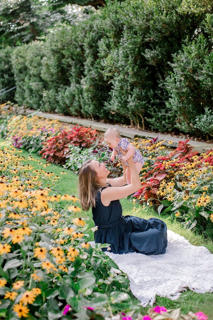 6-Month Milestone Session at Historic Richmond Garden; Richmond, Virginia Luxury Motherhood Newborn Family Photographer;