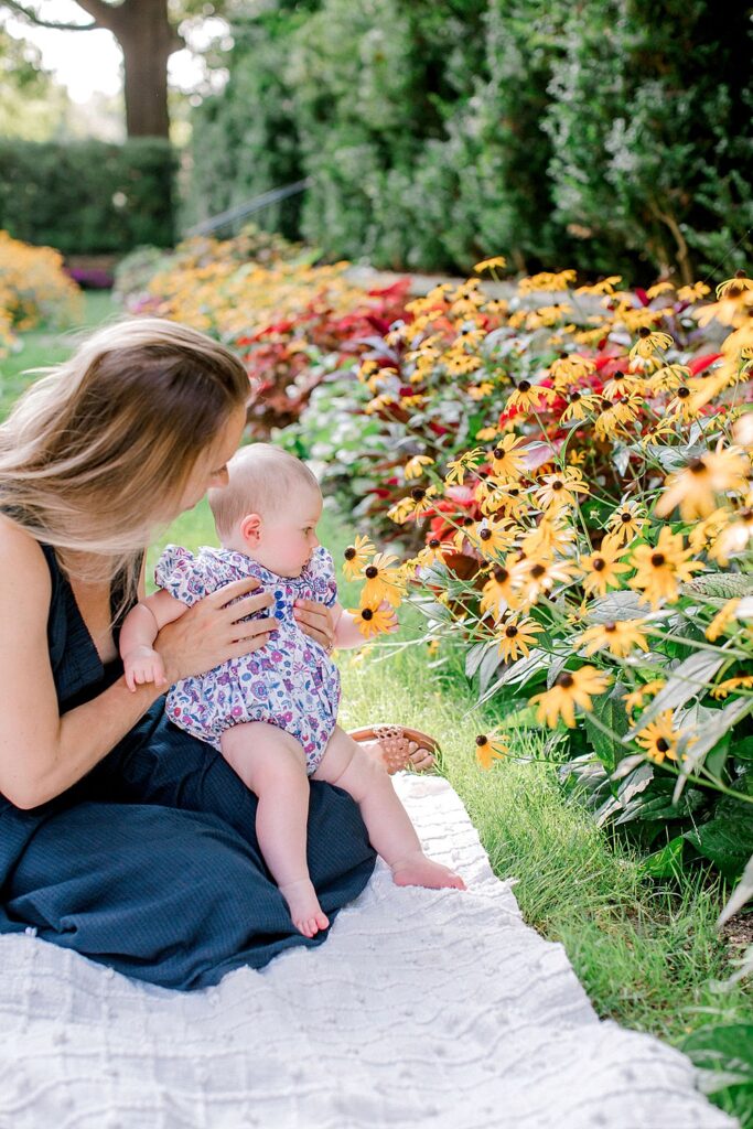 6-Month Milestone Session at Historic Richmond Garden; Richmond, Virginia Luxury Motherhood Newborn Family Photographer;