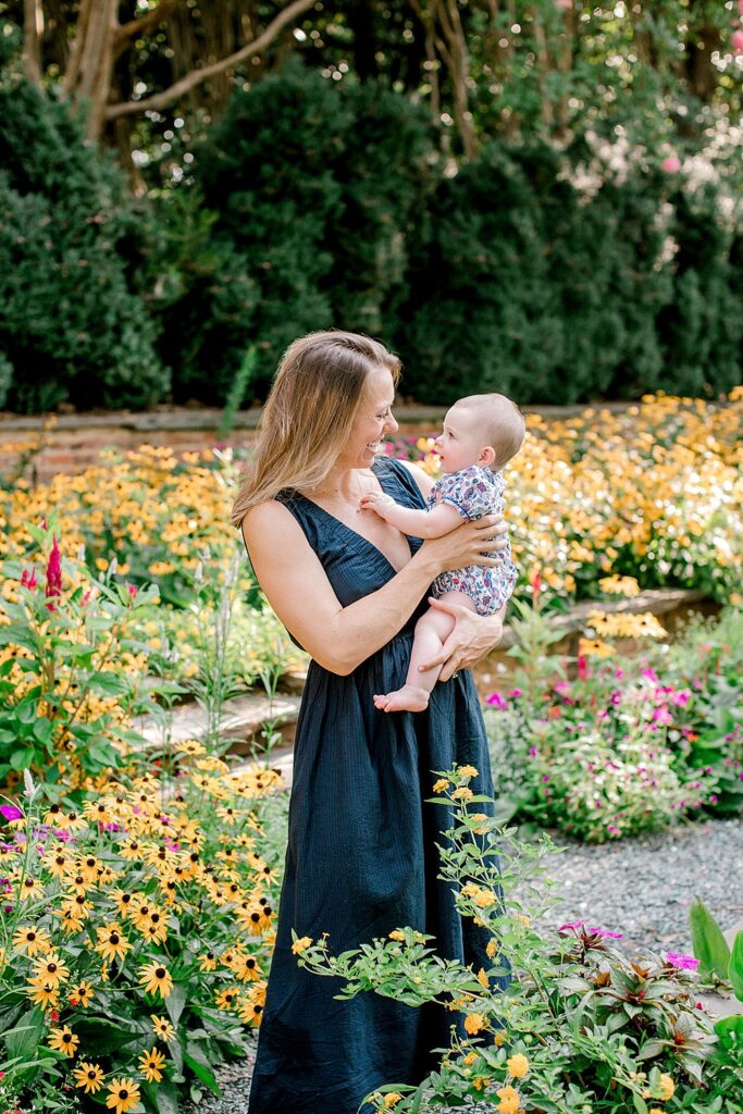 6-Month Milestone Session at Historic Richmond Garden; Richmond, Virginia Luxury Motherhood Newborn Family Photographer;