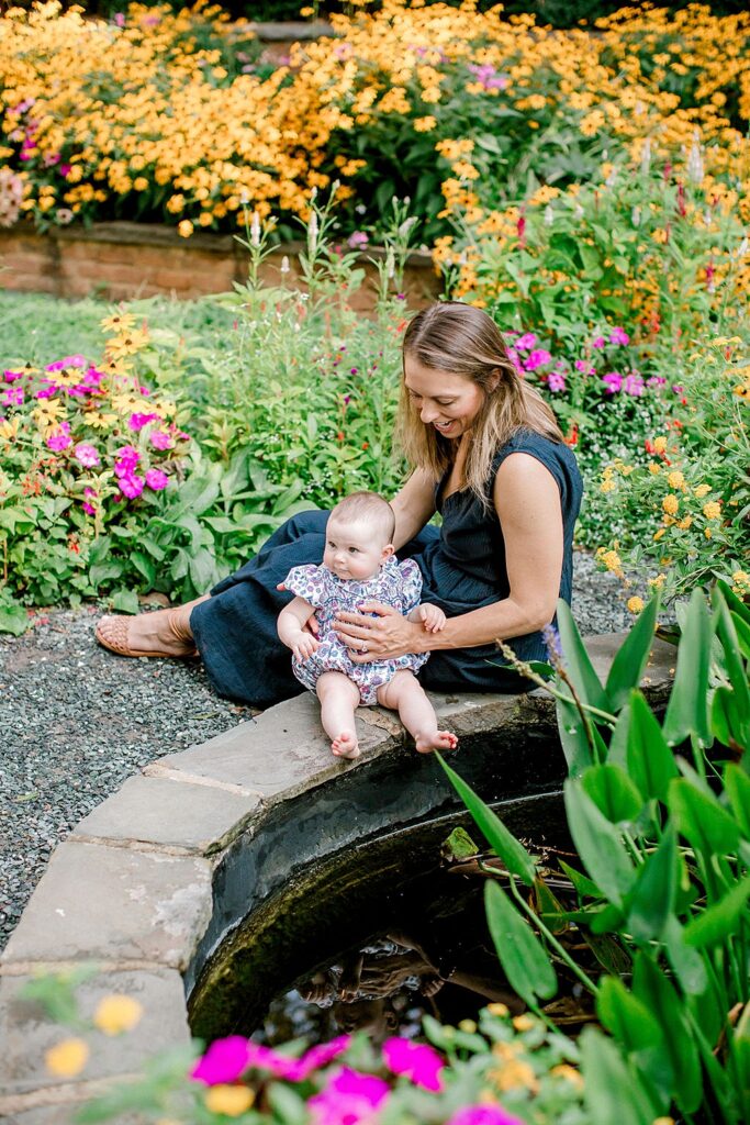 6-Month Milestone Session at Historic Richmond Garden; Richmond, Virginia Luxury Motherhood Newborn Family Photographer;