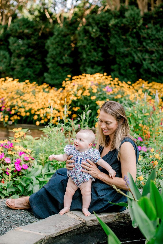 6-Month Milestone Session at Historic Richmond Garden; Richmond, Virginia Luxury Motherhood Newborn Family Photographer;